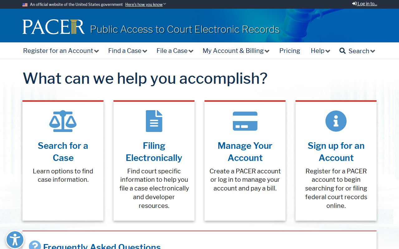 Park County court dockets PACER federal records portal