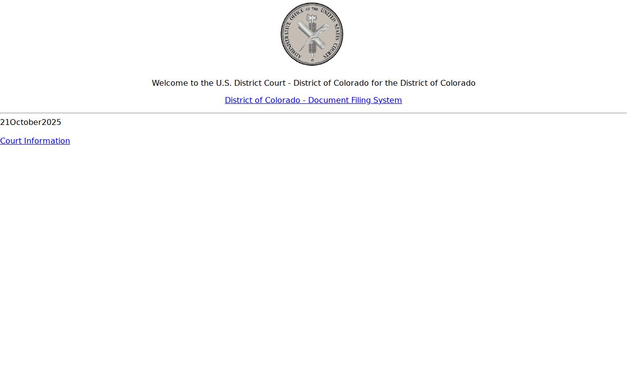 Park County District Court District of Colorado CM ECF source