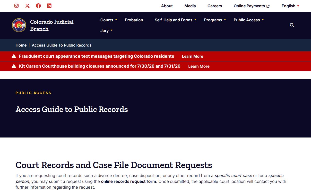 Park County court records Colorado public access guide