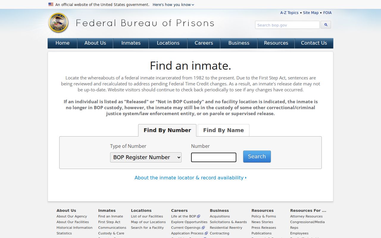 Park County warrant records federal inmate locator